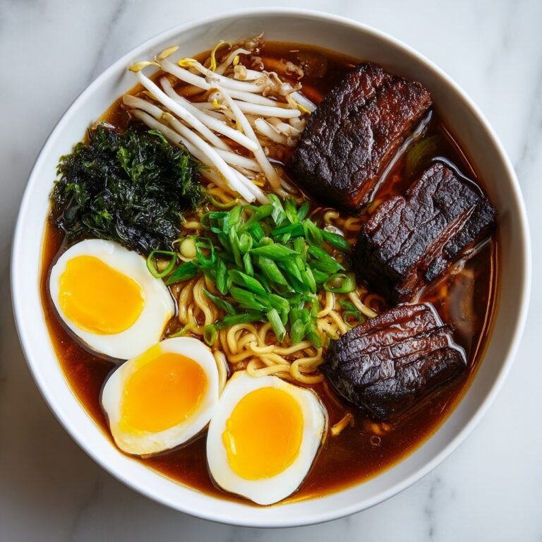 Shoyu Ramen with Soft-Boiled Eggs and Chashu Beef Recipe