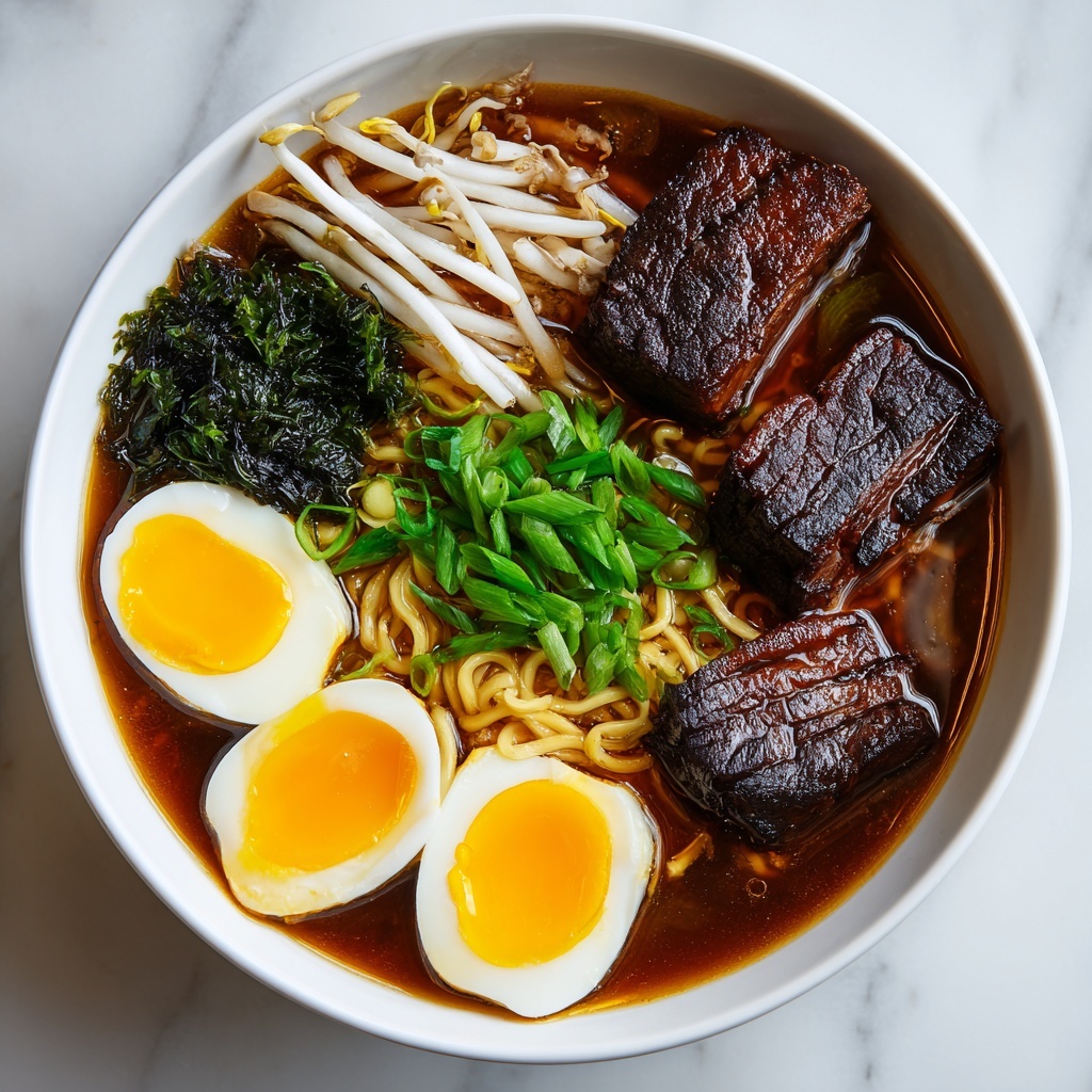Shoyu Ramen with Soft-Boiled Eggs and Chashu Beef Recipe - Recipe Image
