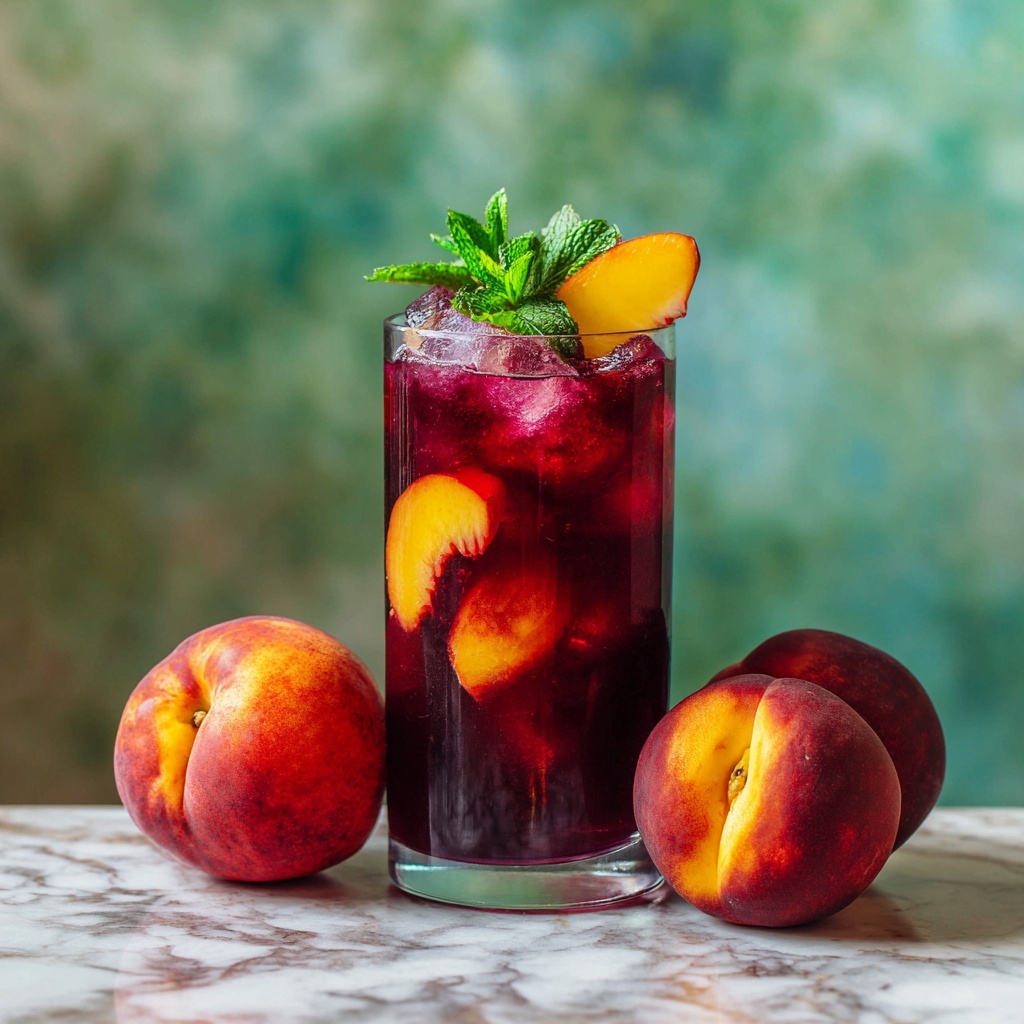 Peach Hibiscus Sunset Tea Recipe - Recipe Image