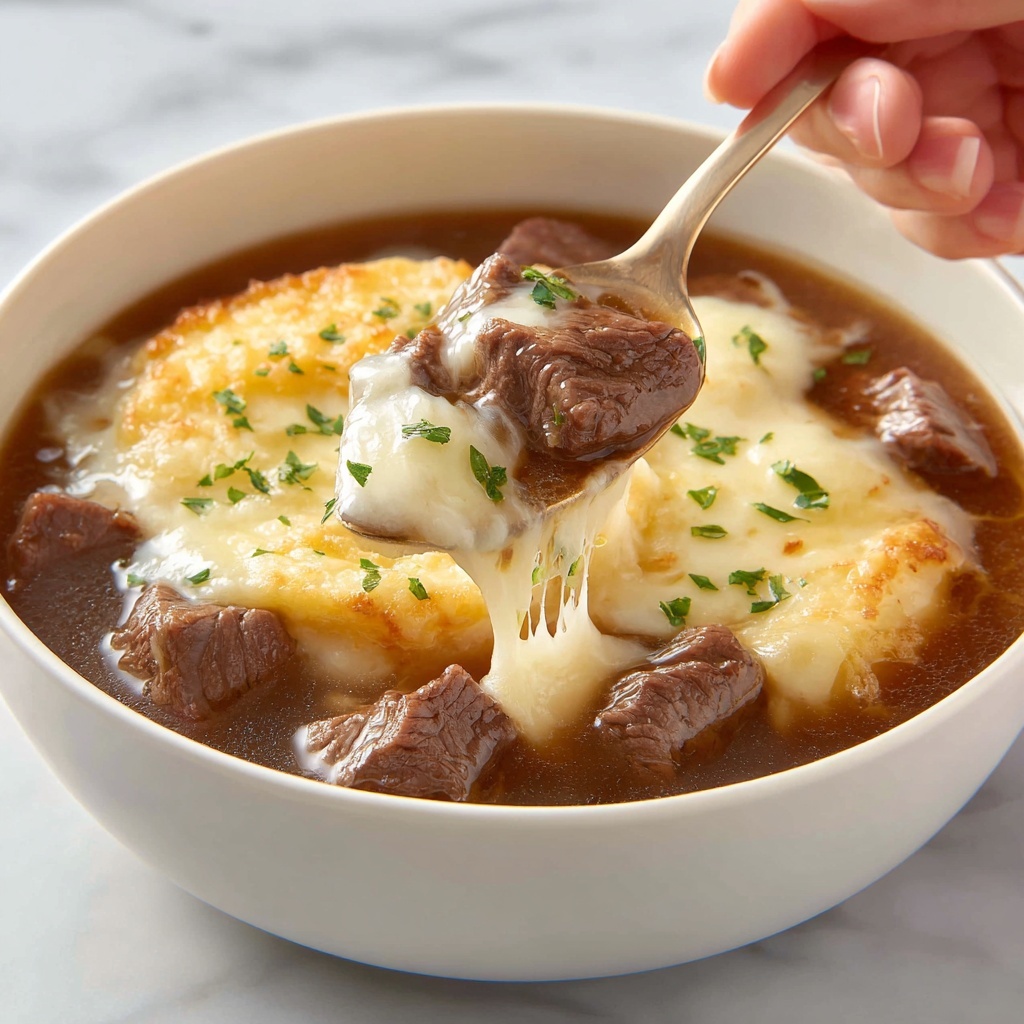French Onion Beef Soup Recipe - Recipe Image
