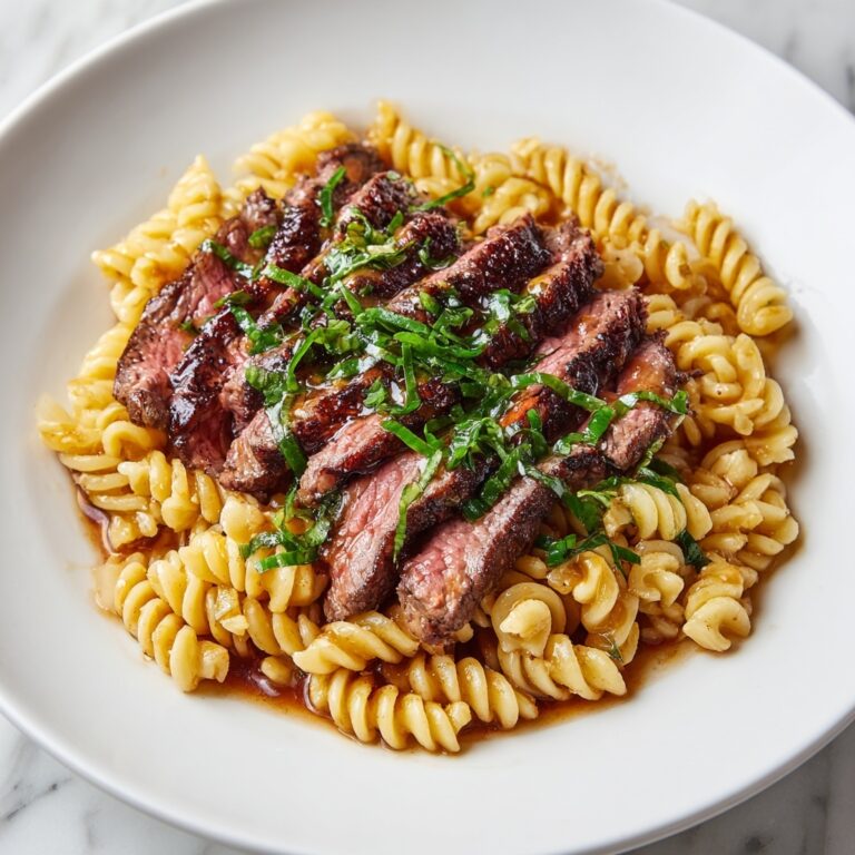 Sticky Honey Garlic Steak and Rotini Recipe