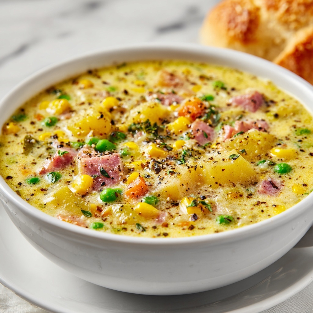 Creamy Ham, Potatoes, and Corn Chowder Recipe - Recipe Image