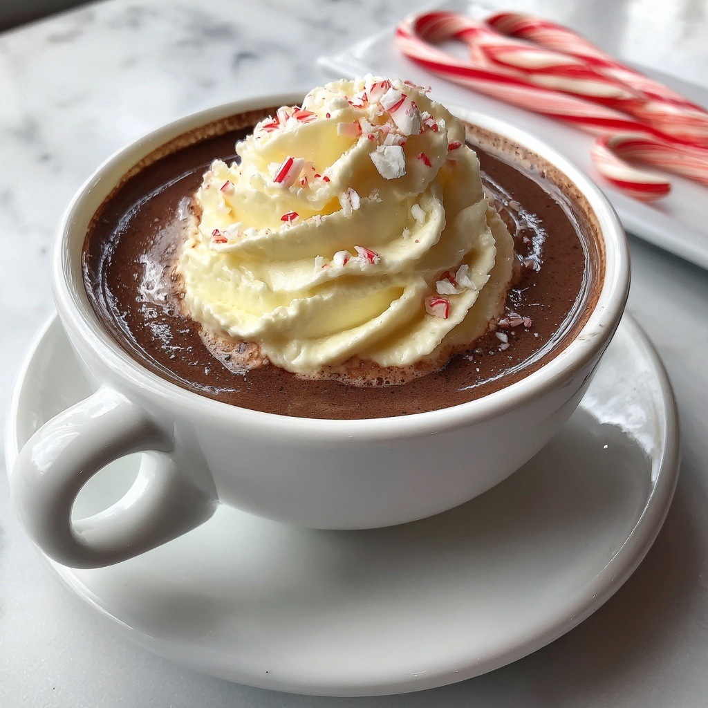 Rich Peppermint Hot Chocolate Recipe - Recipe Image