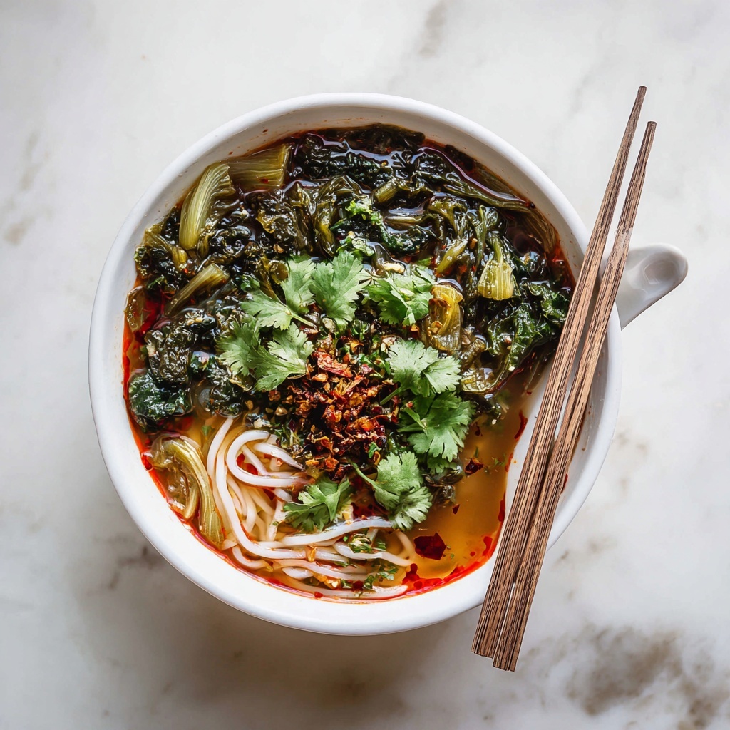 Quick Chinese Vegetable Soup with Enoki Mushrooms and Crispy Shallots Recipe - Recipe Image
