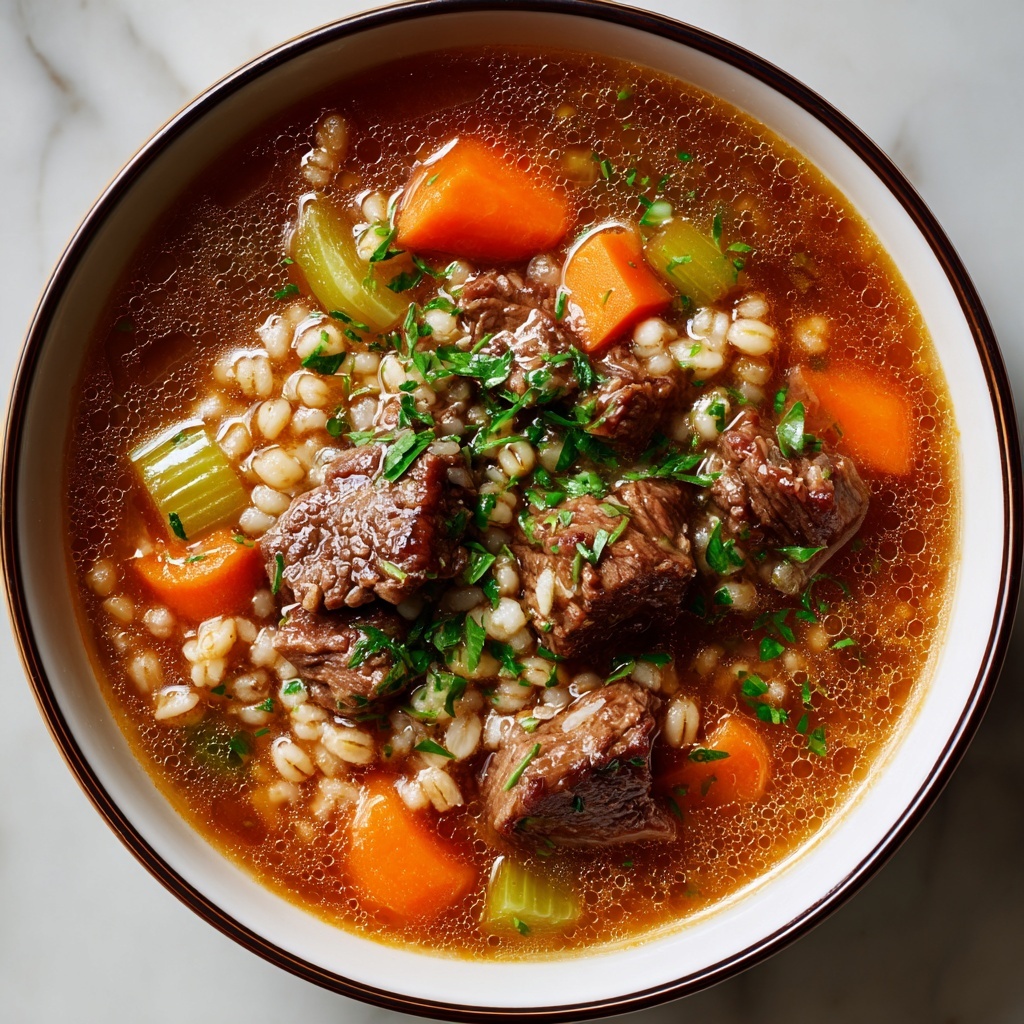 Slow Cooker Beef and Barley Soup Recipe - Recipe Image