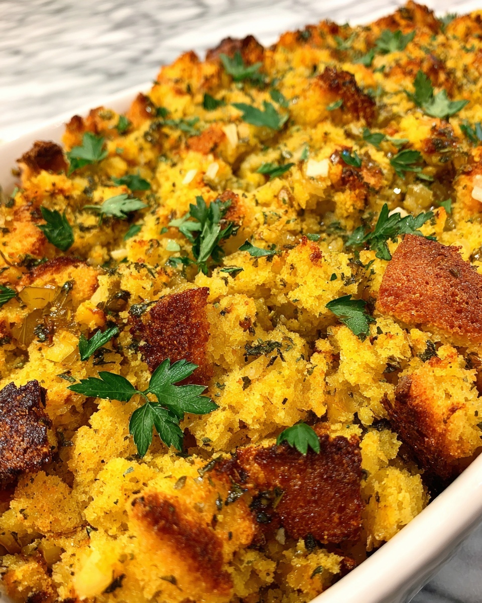 Southern Cornbread Dressing Recipe - Recipe Image