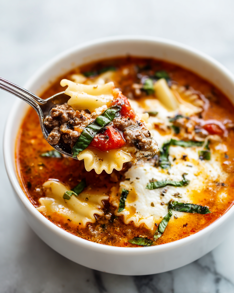Slow Cooker Lasagna Soup Recipe - Recipe Image