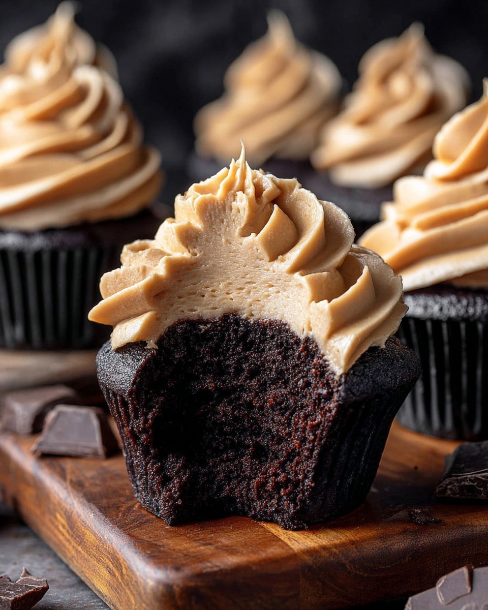 Pumpkin Chocolate Cupcakes with Fudge Frosting Recipe - Recipe Image