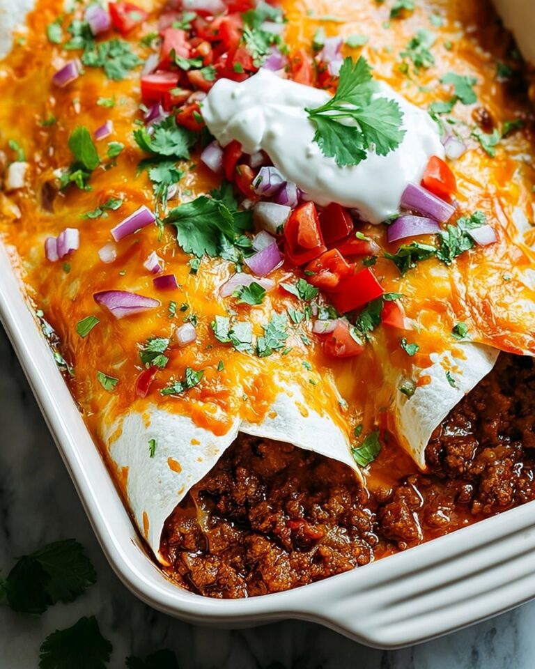 Cheesy Ground Beef Enchiladas Recipe