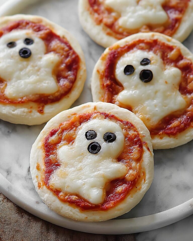 Mini Ghost Pizzas: Spooky Halloween Party Food Recipe