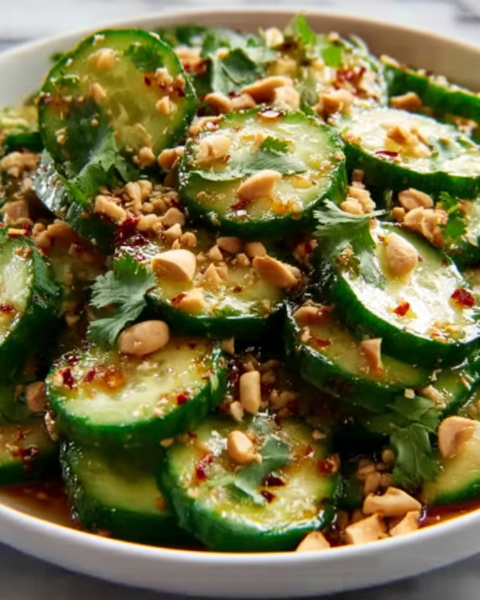 Peanut & Chili Oil Cucumber Salad Recipe - Recipe Image
