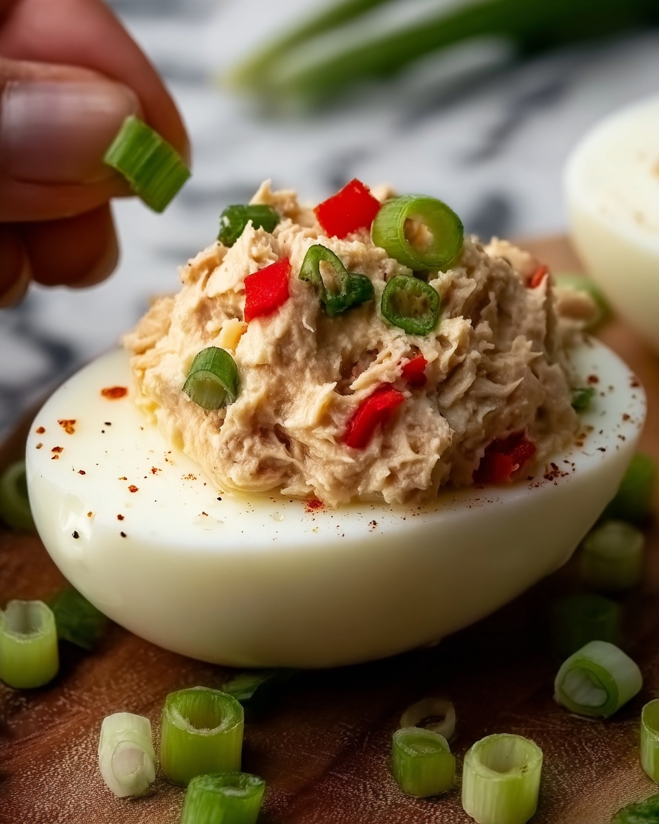 Tuna Stuffed Deviled Eggs Recipe - Recipe Image