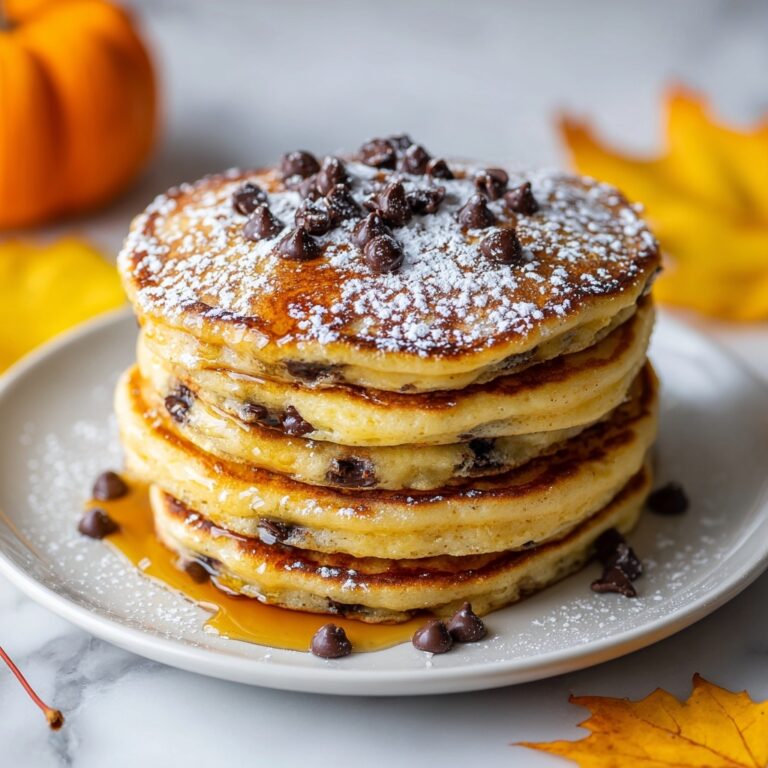 Fluffy Pumpkin Chocolate Chip Pancakes Recipe