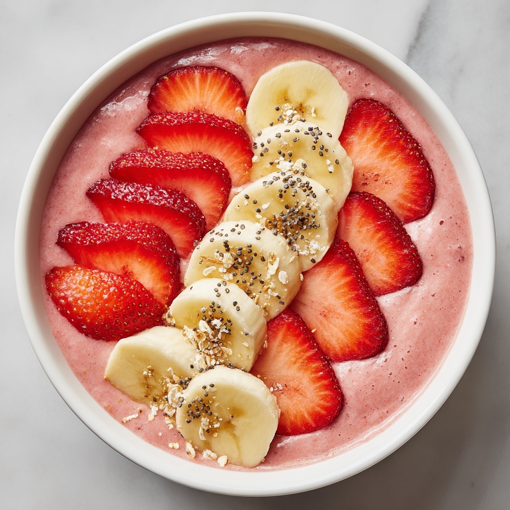 Strawberry Banana Smoothie Bowl Recipe - Recipe Image
