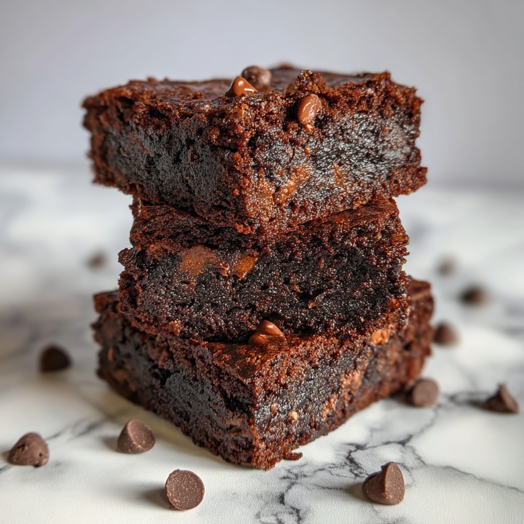 Vegan Zucchini Brownies Without Added Sugar Recipe - Recipe Image