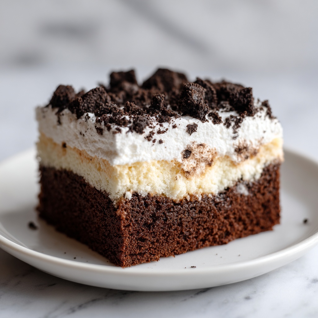Oreo Pudding Poke Cake Recipe - Recipe Image