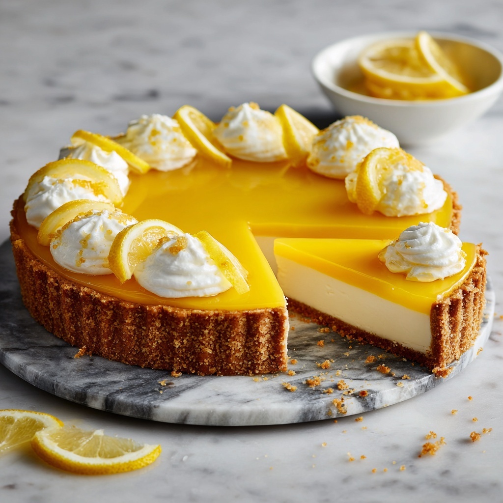 Vegan Lemon Tart with Lemon Curd and Coconut Cream Garnish Recipe - Recipe Image