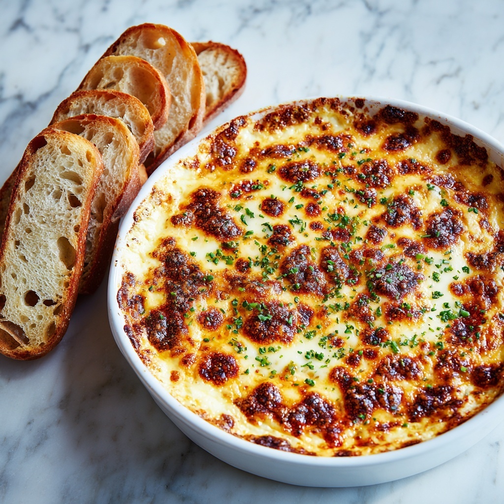 Baked Garlic Bread Dip Recipe - Recipe Image