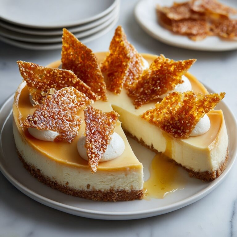 Vegan Tahini Cheesecake with Sesame Brittle Recipe
