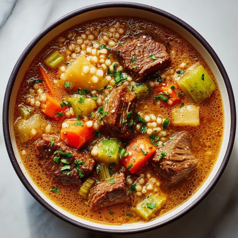 Slow Cooker Beef and Barley Soup Recipe
