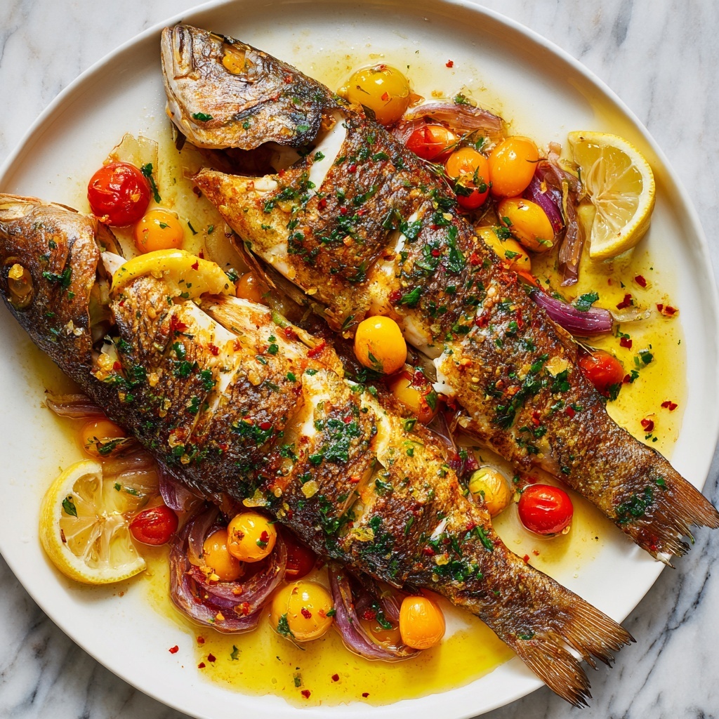 Easy Mediterranean Baked Mackerel Fish Recipe - Recipe Image