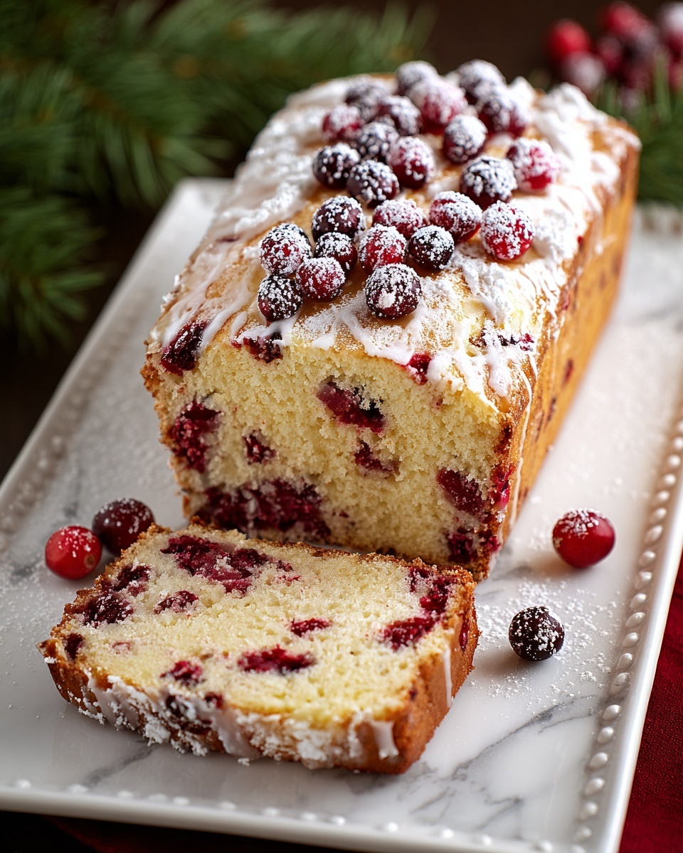 Christmas Cranberry Pound Cake Recipe - Recipe Image