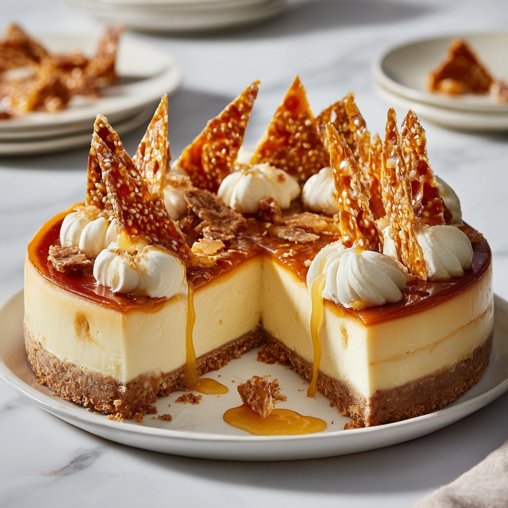 Vegan Tahini Cheesecake with Sesame Brittle Recipe - Recipe Image