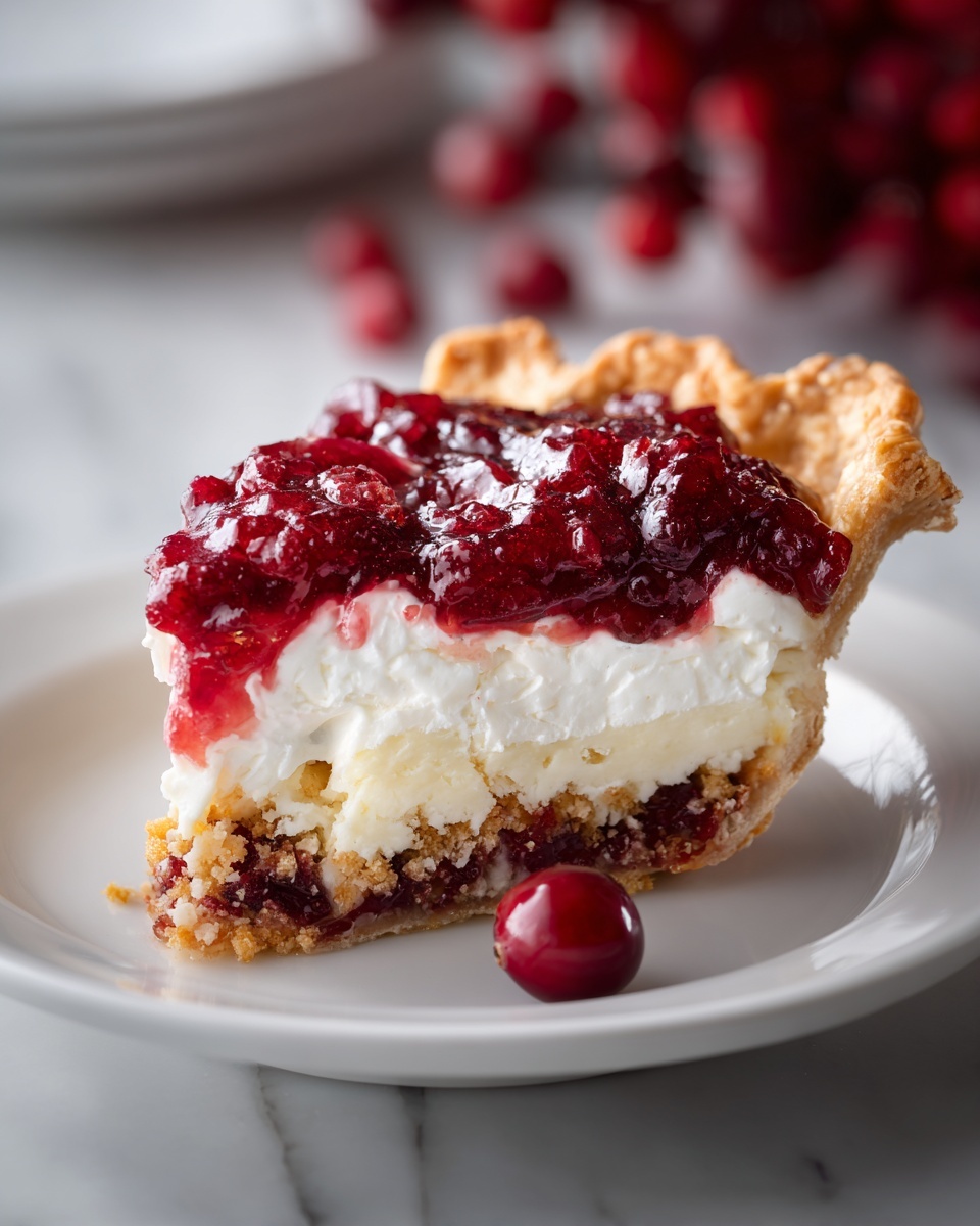 Cranberry Cheesecake Pie Recipe - Recipe Image