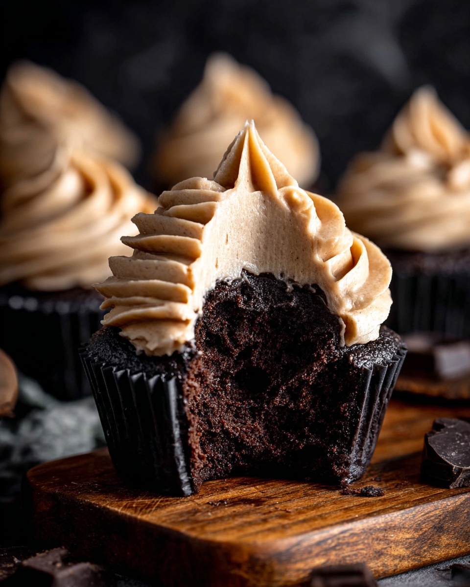 Pumpkin Chocolate Cupcakes with Fudge Frosting Recipe - Recipe Image