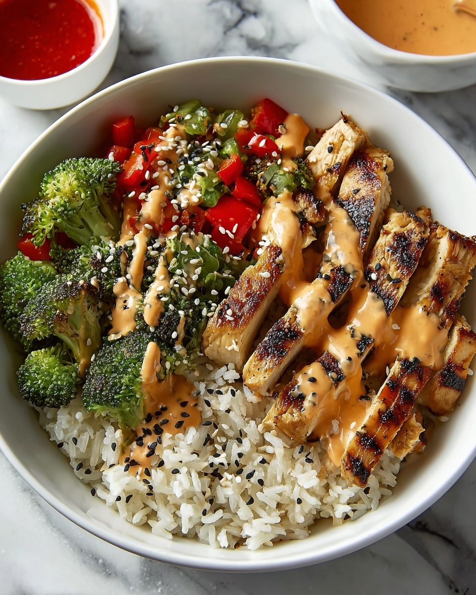 Sticky Chicken Rice Bowls Recipe - Recipe Image