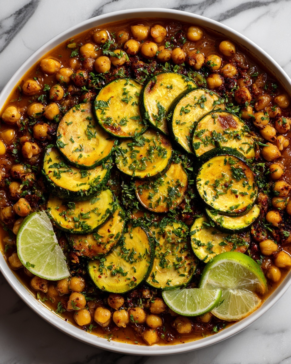 Spicy Baked Zucchini Chickpea Curry Recipe - Recipe Image