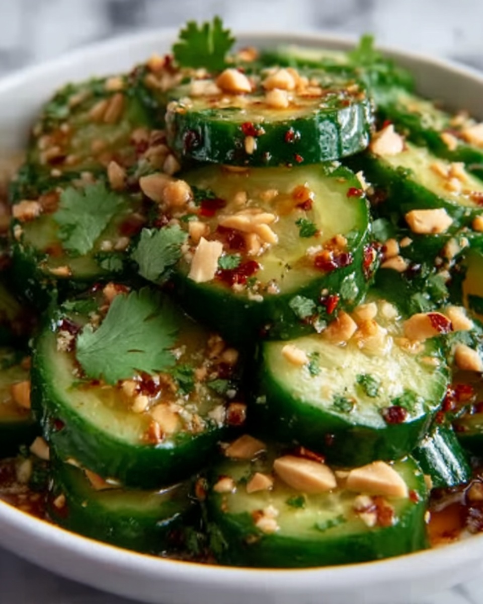 Peanut & Chili Oil Cucumber Salad Recipe - Recipe Image
