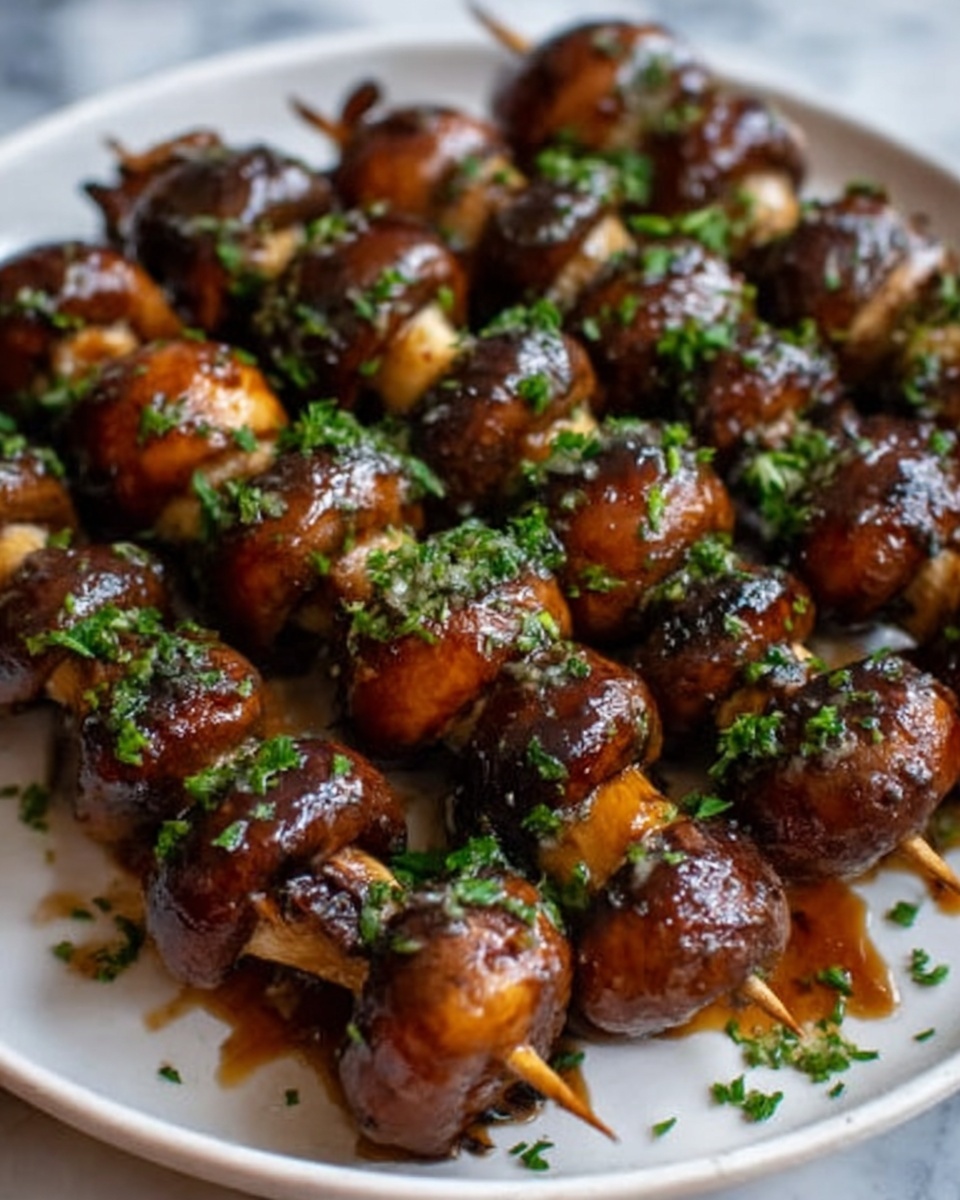 Marinated Grilled Mushroom Skewers Recipe - Recipe Image