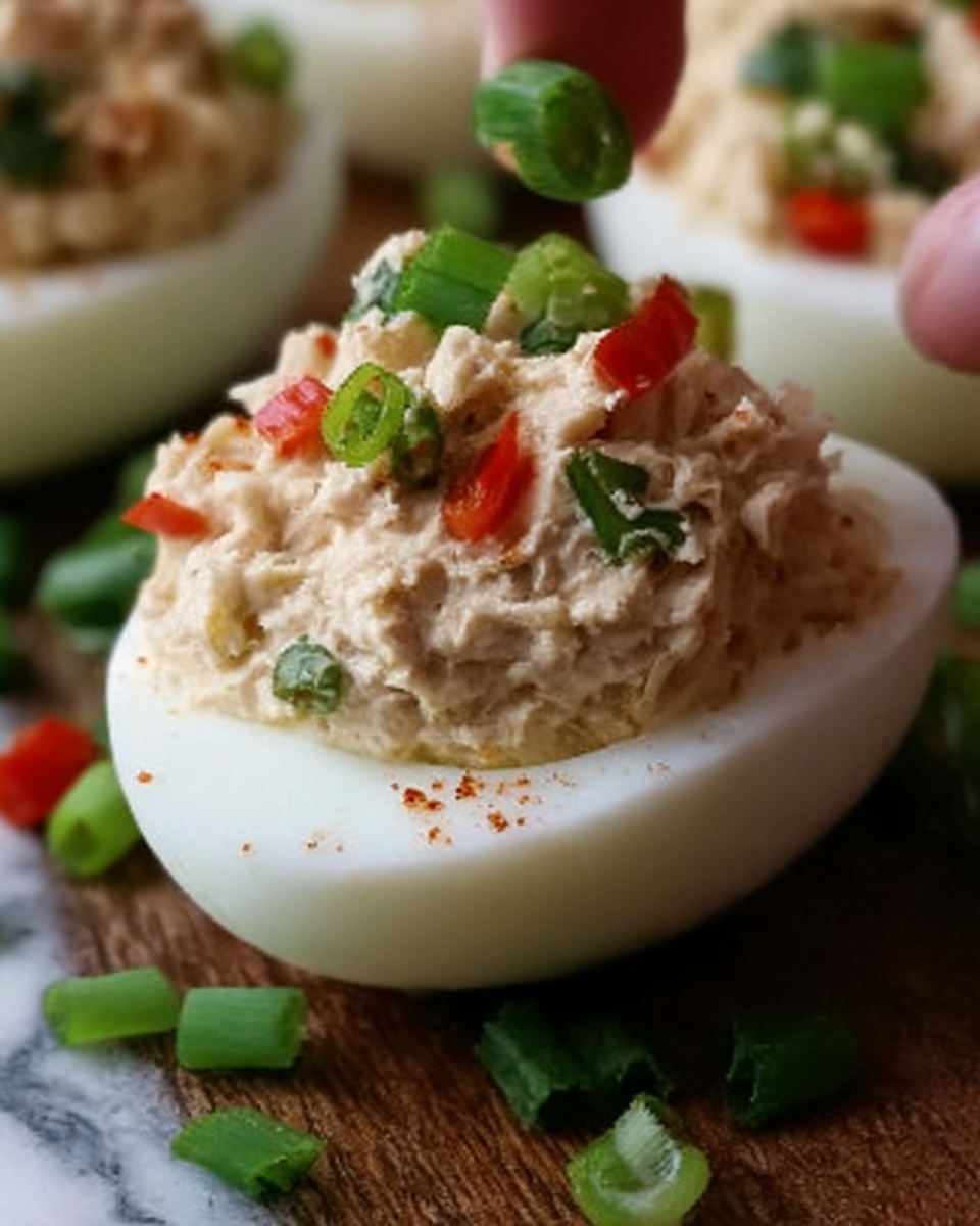 Tuna Stuffed Deviled Eggs Recipe - Recipe Image