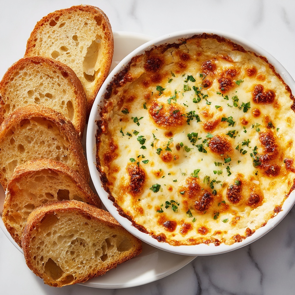 Baked Garlic Bread Dip Recipe - Recipe Image