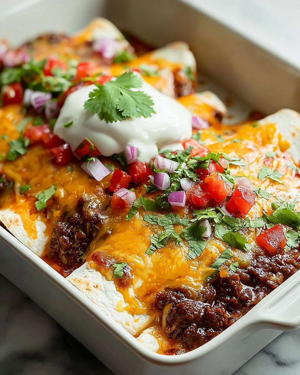 Cheesy Ground Beef Enchiladas Recipe - Recipe Image